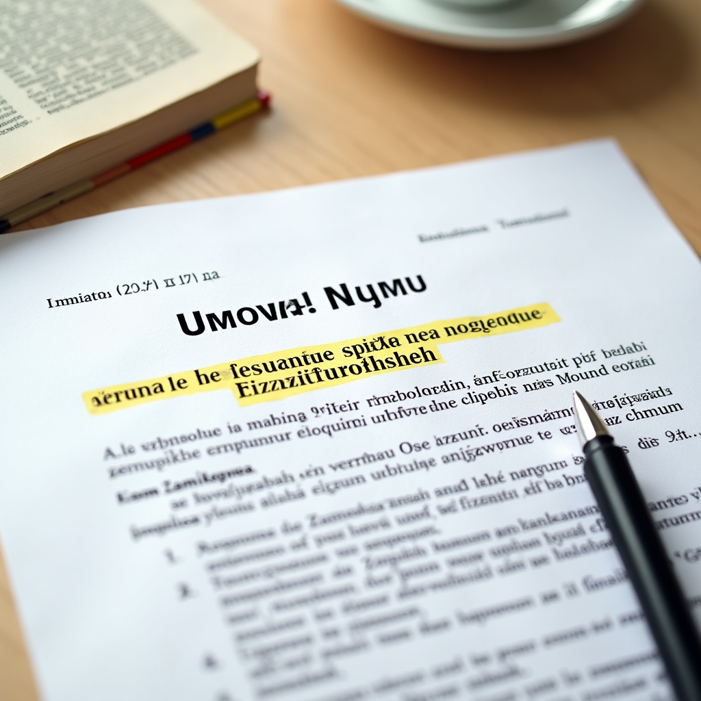 Close-up of a Polish umowa najmu lease agreement with highlighted sections